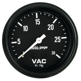 AutoMeter 2317 GAUGE; VACUUM; 2 5/8in.; 30INHG; MECHANICAL; BLACK; AUTOGAGE