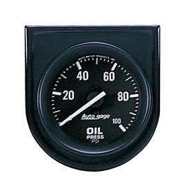 AutoMeter 2332 GAUGE CONSOLE; OIL PRESS; 2in.; 100PSI; BLK DIAL; BLK BEZEL; AUTOGAGE