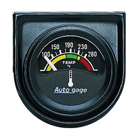 AutoMeter 2355 GAUGE CONSOLE; WATER TEMP; 1.5in.; 280deg.F; ELEC; BLK DIAL; BLK BEZEL; AUTOGAGE