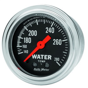 AutoMeter 2431 GAUGE; WATER TEMP; 2 1/16in.; 140-280deg.F; MECHANICAL; TRADITIONAL CHROME