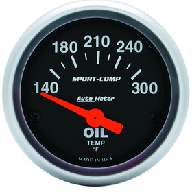 AutoMeter 3348 GAUGE; OIL TEMP; 2 1/16in.; 140-300deg.F; ELECTRIC; SPORT-COMP