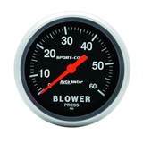 AutoMeter 3402 GAUGE; BLOWER PRESS; 2 5/8in.; 60PSI; MECHANICAL; SPORT-COMP