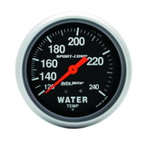 AutoMeter 3432 GAUGE; WATER TEMP; 2 5/8in.; 120-240deg.F; MECHANICAL; SPORT-COMP