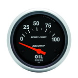 AutoMeter 3522 GAUGE; OIL PRESSURE; 2 5/8in.; 100PSI; ELECTRIC; SPORT-COMP