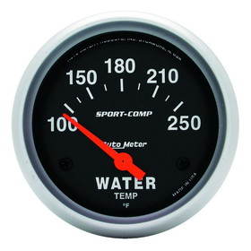 AutoMeter 3531 GAUGE; WATER TEMP; 2 5/8in.; 100-250deg.F; ELECTRIC; SPORT-COMP
