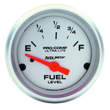 AutoMeter 4316 GAUGE; FUEL LEVEL; 2 1/16in.; 240OE TO 33OF; ELEC; ULTRA-LITE