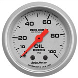AutoMeter 4321 GAUGE; OIL PRESSURE; 2 1/16in.; 100PSI; MECHANICAL; ULTRA-LITE