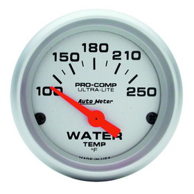 AutoMeter 4337 GAUGE; WATER TEMP; 2 1/16in.; 100-250deg.F; ELECTRIC; ULTRA-LITE