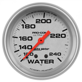 AutoMeter 4432 GAUGE; WATER TEMP; 2 5/8in.; 120-240deg.F; MECHANICAL; ULTRA-LITE