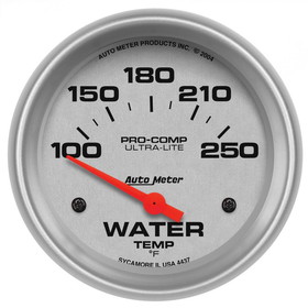 AutoMeter 4437 GAUGE; WATER TEMP; 2 5/8in.; 100-250deg.F; ELECTRIC; ULTRA-LITE