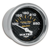 AutoMeter 4737 GAUGE; WATER TEMP; 2 1/16in.; 100-250deg.F; ELECTRIC; CARBON FIBER
