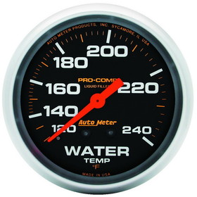 AutoMeter 5432 GAUGE; WATER TEMP; 2 5/8in.; 120-240deg.F; LIQUID FILLED MECH; PRO-COMP