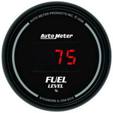 AutoMeter 6310 GAUGE; FUEL LEVEL; 2 1/16in.; 0-280O PROGRAM.; DIGITAL; BLACK DIAL W/RED LED