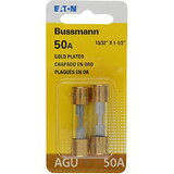 Bussmann BP/AGU50GPRP Bussmann BP-AGU-50GP-RP 50 amp Gold Plated Fast Acting AGU Fuse - 2 Piece