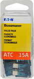 Bussmann VP/ATC15RP Bussmann (VP/ATC-15-RP) Blue 15 Amp 32V Fast Acting ATC Blade Fuse, (Pack of 25)