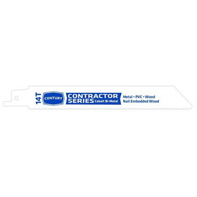 Century Drill & Tool 07614 Century Drill &amp; Tool 178361465 6 in. x 14T 07614 Bi-Metal Contractor Reciprocating Blade Card