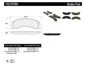 Centric Parts C-Tek 102.07560 Disc Brake Pad Set