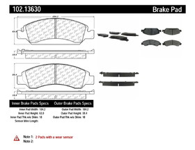 Centric Parts C-Tek 102.13630 Disc Brake Pad Set