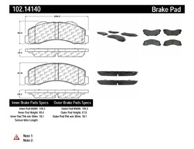 Centric Parts C-Tek 102.14140 Disc Brake Pad Set