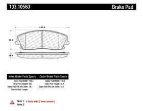 Centric Parts C-Tek 103.10560 Disc Brake Pad Set