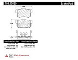 Centric Parts 103.10860 Centric Parts Disc Brake Pad P/N:103.10860