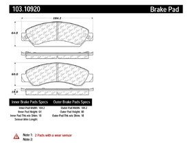 Centric Parts C-Tek 103.10920 Disc Brake Pad Set