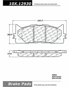 Centric Parts 103.12930 Centric Parts Disc Brake Pad P/N:103.12930