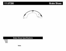 Centric Parts 111.07280 Centric 111.07280 Centric Brake Shoes