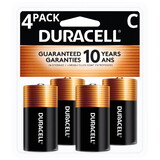 Duracell MN1400R4 Duracell Coppertop C Battery, Long Lasting C Batteries
