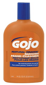 GOJO 0947-12 Gojo Natural Orange Smooth Hand Cleaners, Citrus, Squeeze Bottle, 14 oz