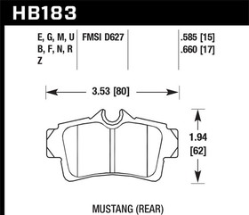 Hawk Performance HB183F.585 HPS Disc Brake Pad