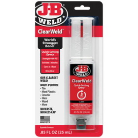 J-B Weld 50112 J-B Weld 50112 ClearWeld Epoxy Adhesive, Clear
