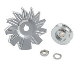 Mr Gasket 6808 Chrome Plated Alternator Fan And Pulley Kit