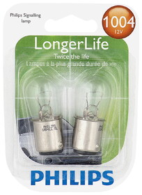 Philips 1004LLB2 Philips Longerlife Miniature 1004Ll, Clear, Twist Type, Always Change In Pairs!