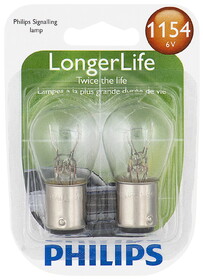 Philips 1154LLB2 Philips Longerlife Miniature 1154Ll, Clear, Twist Type, Always Change In Pairs!