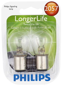 Philips 2057LLB2 Philips Longerlife Miniature 2057Ll, Clear, Twist Type, Always Change In Pairs!