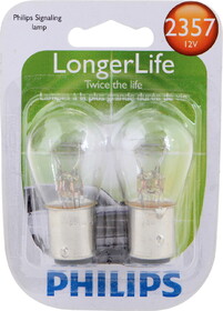 Philips 2357LLB2 Philips Longerlife Miniature 2357Ll, Clear, Twist Type, Always Change In Pairs!