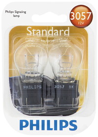 Philips 3057B2 Philips Standard Miniature 3057, Clear, Push Type, Always Change In Pairs!