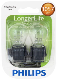 Philips 3057LLB2 Philips Longerlife Miniature 3057Ll, Clear, Push Type, Always Change In Pairs!