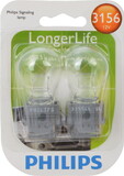 Philips 3156LLB2 Philips Longerlife Miniature 3156Ll, Clear, Push Type, Always Change In Pairs!