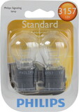 Philips 3157B2 Philips Standard Miniature 3157, Clear, Push Type, Always Change In Pairs!