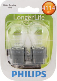 Philips 4114LLB2 Philips Longerlife Miniature 4114Ll, Clear, Push Type, Always Change In Pairs!