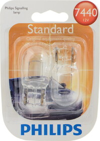 Philips 7440B2 Philips Standard Miniature 7440, Clear, Push Type, Always Change In Pairs!