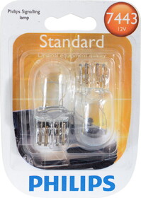 Philips 7443B2 Philips Standard Miniature 7443, Clear, Push Type, Always Change In Pairs!