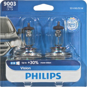 Philips 9003PRB2 Philips 9003 Vision Headlight, Pack of 2