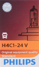 Philips H4C1-24V Philips Standard Headlight H4-24V, Dblendcap, Glass, Always Change In Pairs!