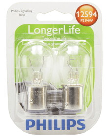 Philips P21/4WLLB2 Philips Longerlife Miniature P21/4Wll, Clear, Twist Type, Always Change In Pairs!