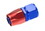 Redhorse 1000-10-1 Red Horse Performance 1000-10-1 RHP1000-10-1 -10 STRAIGHT FEMALE ALUMINUM HOSE END - RED&amp;BLUE