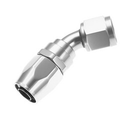Redhorse 1045-06-5 Red Horse Performance 1045-06-5 RHP1045-06-5 -06 45 DEGREE FEMALE ALUMINUM HOSE END - CLEAR