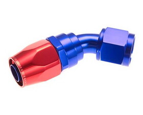 Redhorse 1045-08-1 Red Horse Performance 1045-08-1 RHP1045-08-1 -08 45 DEGREE FEMALE ALUMINUM HOSE END - RED&amp;BLUE